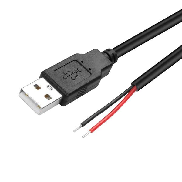 Quality 5V USB to Open Stripped Tinned Bare Wires End Pigtail Power Charger Cable for LED Strip Light Lamp wholesale