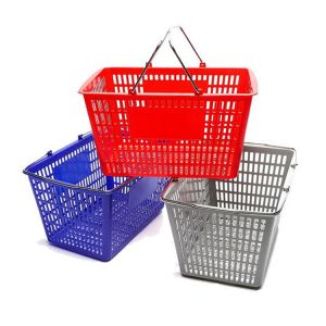 Cheap Easy To Store Plastic Hand Shopping Basket With Customized Logo And Personalization for sale
