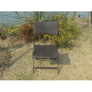 Pool / Beach Leisure Resin Wicker Chair Set With Aluminum Frame