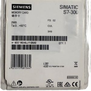 Cheap SIEMENS 6ES7953-8LL11-0AA0 SIMATIC S7, MICRO MEMORY CARD F. S7-300/C7/ET 200S IM151 CPU, 3.3 V NFLASH, 2 MBYTES for sale