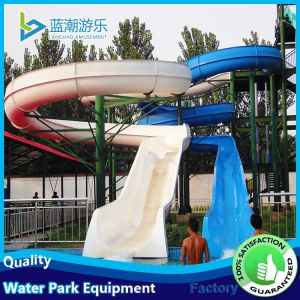 Outdoor Use Rainbow Racer Spiral Gyration Water Slide for Amusement Parks and