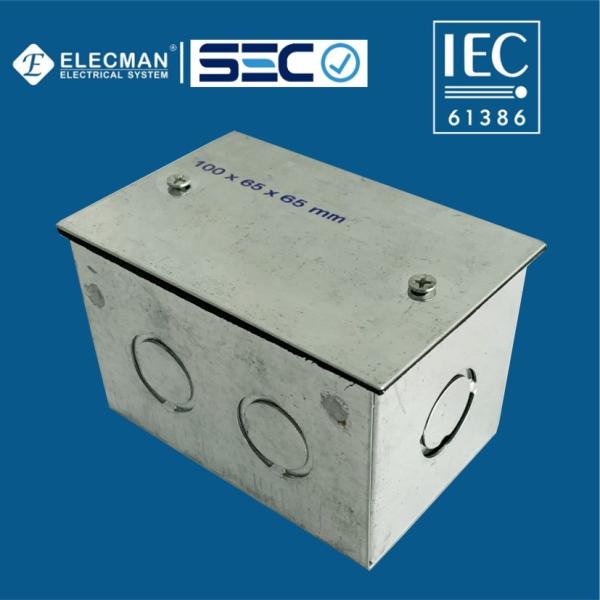 Quality Steel Welded Cable IEC 61386 Electrical Boxes 100x65x65mm wholesale