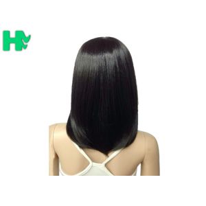 Synthetic Heat Resistant Wigs / Long Bob Wigs With Side Bangs