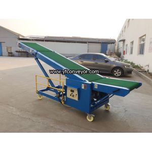 Foldable mobile loading unloading belt conveyors for warehouse with limit space