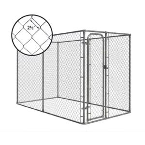 78"L X 78"W X 67"H Galvanized Welded Outdoor Large Dog Kennel With Secure Lock