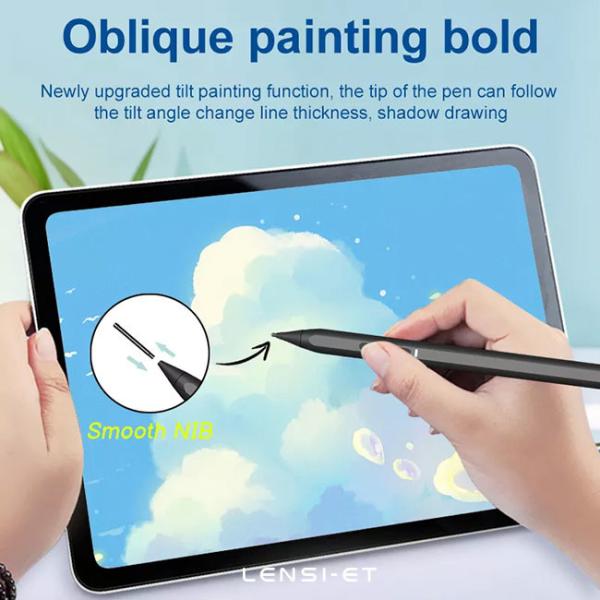 Tilt Function Tablet Stylus Pencil Aluminum Custom Stylus Pens 10 Hours Working Time