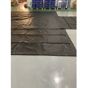 Lightweight 3 Rows D-Rings Lumber Tarp Truck Load Cover PVC Vinyl 10' For