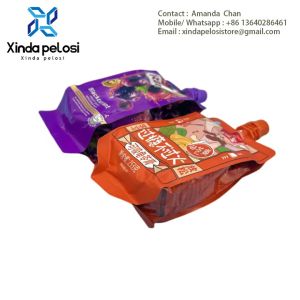 China Customized Bags Leakproof Aluminum Foil Stand Up Food Pouches For Liquid Water With Spout Packaging on sale