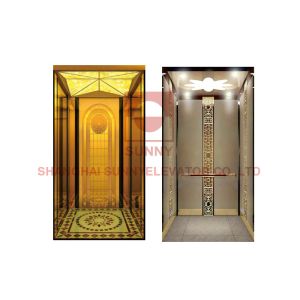Vvvf 0.4m/S Sightseeing Residential Home Elevator Lift For Villa