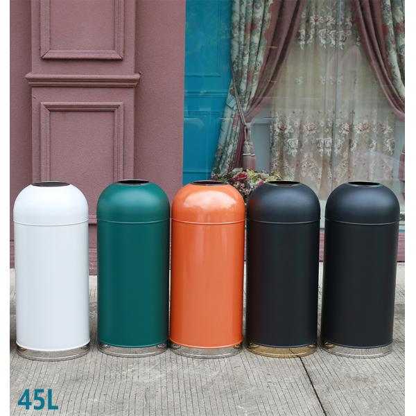 Round Business Shop Hotel Outdoor Stainless Steel Large Capacity Trash Can