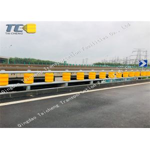 Polyurethane Roller Highway Crash Barrier Orange / Yellow Eco Friendly