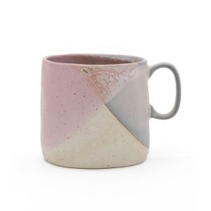 Cheap Ceramic 3D Pink and White Mug Ceramic Coffee Milk Mug with 3d reactive glaze for sale
