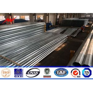 China Round Section Transmission Galvanised Steel Poles 15m 24KN With ISO Approved on sale