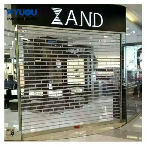Polycarbonate PC Crystal Transparent Roller Shutter Door 7m width 6m height