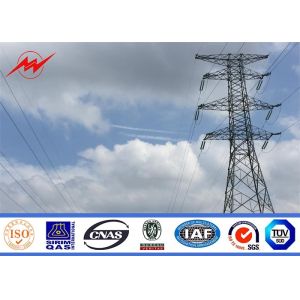 Customized Tapered Tubular Steel Electric Power Pole Structures , ISO9001