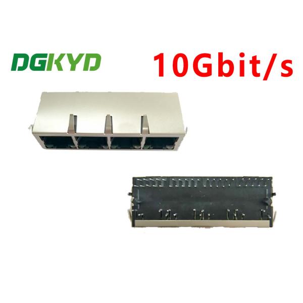 10G RJ45 Multiple Port Connectors , Ethernet Shielded Rj45 Connector Modular