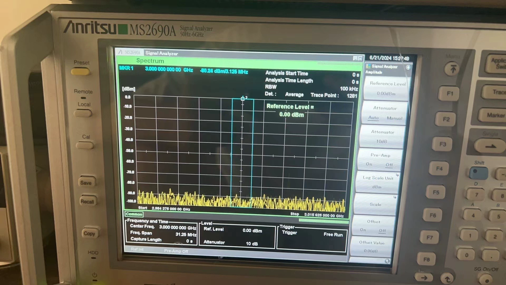 Anritsu MS2690A RF Spectrum Analyzer 6 GHz Wideband Vector Signal Analyzer