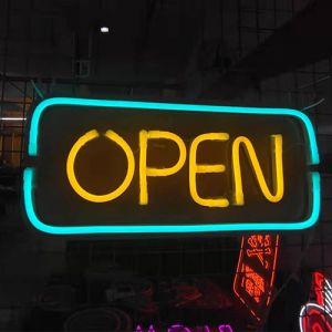 Open neon sign brightness business shop open custom led neon sign