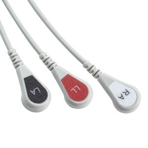 Kontron ECG Cables And Leadwires 125 128 VSM510 3 Lead AHA Snap 7Pin Connector