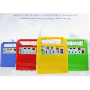 10W Portable Solar Lighting Systems IP54 With 12V 7A Rechargeable Lead Acid