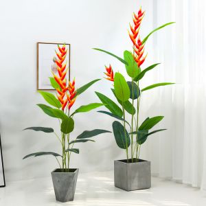 New released artificial bird of paradise with flower for sale