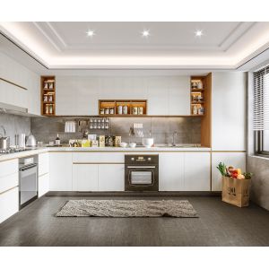 China Modern Kitchen Cabinet Linear Shape High End Glossy Luxury Kitchen Cabinets on sale