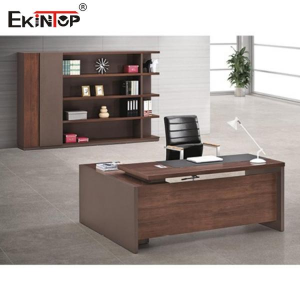 Quality Modern Wood Computer Office Desk For Reception Glossy Matte Surface wholesale