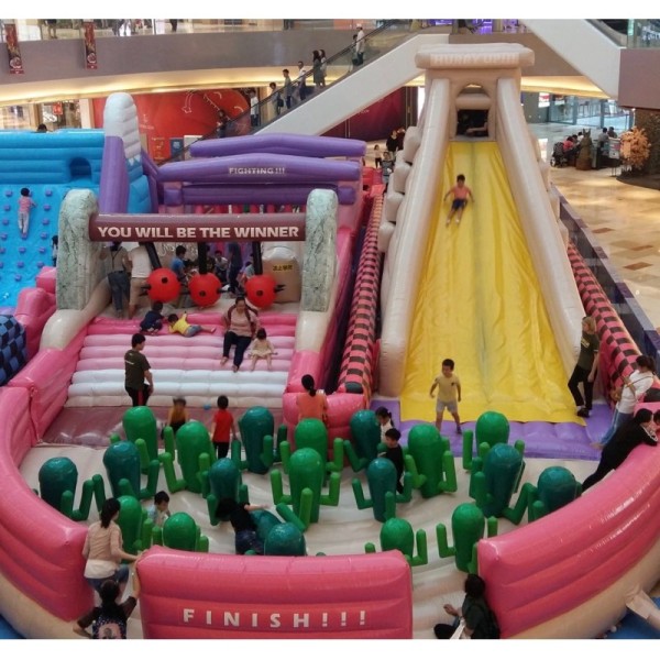 Customized Large Inflatable Slide Bouncer Inflatable Obstacle Course Customized PVC Outdoor Inflatable Sports for Fun