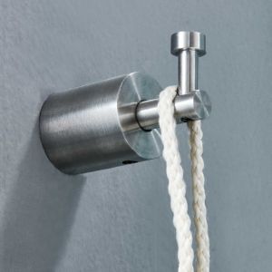 Towel Wall Mounted Bathroom Robe Hooks SUS304 Stainless Steel Heavy Duty Brushed
