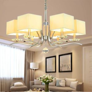 Cheap Modern lead crystal chandelier with Lampshade for indoor home project lighting (WH-MI-43) for sale
