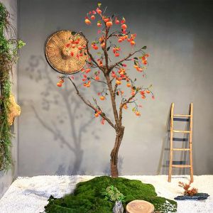 120cm Artificial Persimmon Tree Real Look Natural Wood Trunk Plant