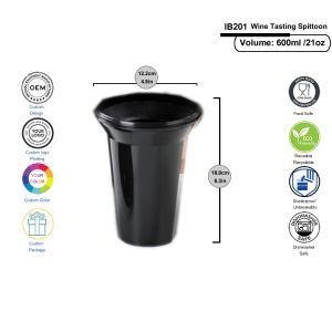 Portable Plastic Wine Spittoon Bucket For Wine Tasting Mini Spittoon Reusable