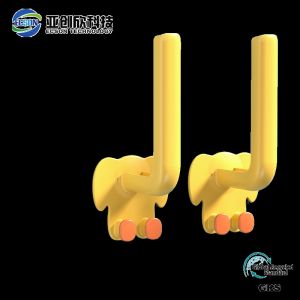 L-shaped plastic adhesive hook