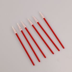 3" Cleanroom Lint Free Pointed Foam Swab With Red Handle