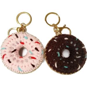 Crochet Plush Keychain - Keychain Accessory Handmade Bag Charm Key Chain Car