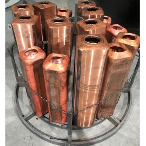 8mm Wall Copper Mould Tube Continuous Casting DHP Large Stiffness