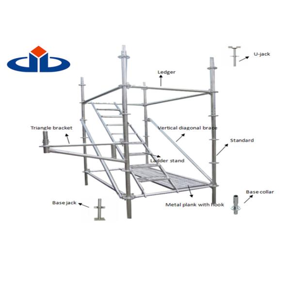 Quality Hot Dipped Galvanized Ringlock Scaffolding System 1.8mm-4.0mm Thickness wholesale