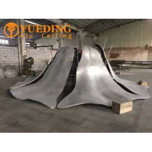 Hyperbolic Double Arc Aluminum Plate Wrap Cylindrical Shape Customized