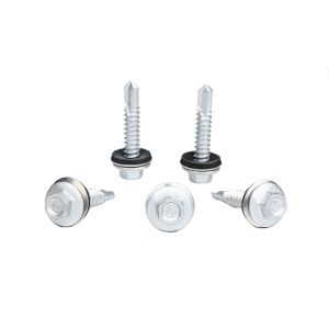 6.3x32 Fluorocarbon Baking Hex Washer Flange Metal Roof Screw with Hex Flange