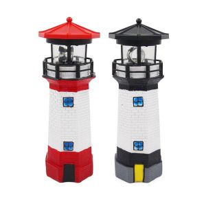 China Outdoor Crafts Rotating Lighthouse Solar Garden Light Folk Art 1 * 1.2V Battery on sale