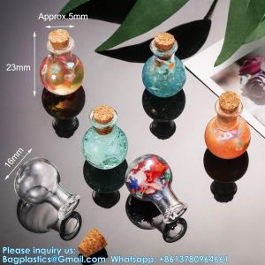 Small Mini Glass Bottles Jars With Cork Stoppers.Wishing Bottle Drifting Bottle