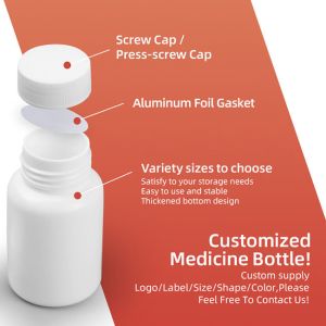 120ml Polyethylene Plastic Pill Bottle For Capsules Glossy Surface