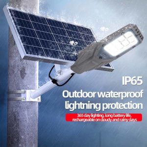 120W IP65 Waterproof Solar Street Light With Lithium Ion Battery