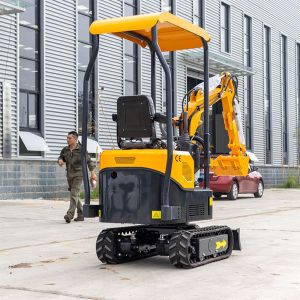 Ramming 1.8 T Excavator Grab Towable Mini Backhoe Loader 2580mm Digging Height