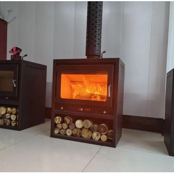 Quality Domestic Heating Furnace European Cast Iron Fireplace Embedded Firewood Real Fire Heating Fireplace wholesale
