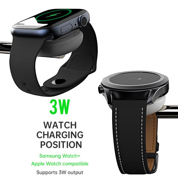 ABS Zinc Alloy Material All In 1 Magnetic Fast Wireless Charger Charging Distance ≤ 8mm