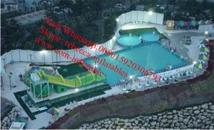 Backyard swimming pool water slide for inflatable pool inflatable pool with slide