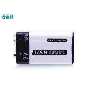 High Capacity 9V Lithium Battery Pack 650mAh Rechargeable For Meter / Fire Alarm