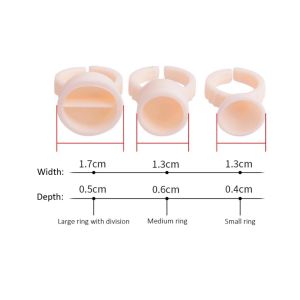 Cheap Silicone L Disposable Pigment Ring Cup Permanent Makeup Accessories for sale