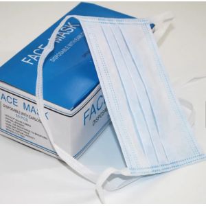 China Anti Dust Anti Droplets Disposable Surgical Mask , 3 Ply Face Mask With Ties on sale